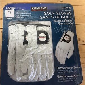 Kirkland Signature Cabretta Leather Golf Gloves 3-pack